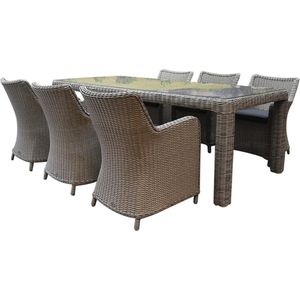 Bilbao Bergamo dining tuinset 240x100xH75 cm 7-delig grijs