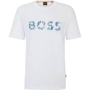 BOSS T-shirt Bossocean Wit - Maat XL - Heren - Casual T-shirts