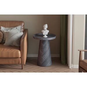 salontafel Mannes - 45cm- ronde salontafel hoog- donkergrijs