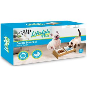 Double Dinner - dubbele voerbak voor honden AFP Liftstyle4Pets