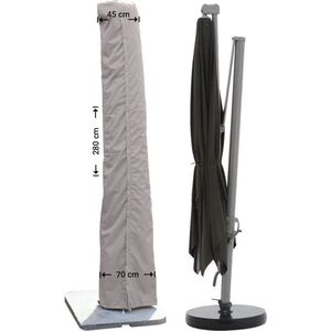 Raffles Covers Parasolhoes - Hoog: 280 cm - RUS280 - Waterdicht - Solution Dyed | UV-bestendig | Rits en stok | Trekkoord - Parasolhoes voor staande parasol