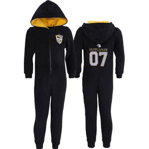 HARRY POTTER Huffelpuf - Zwarte, eendelige Pyjama / Onesie pyjama