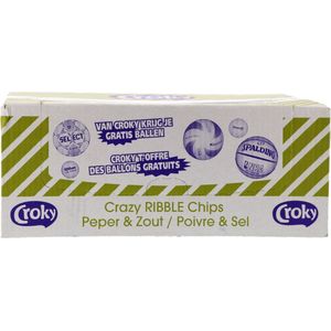 Croky Ribble chips peper en zout 20 zakjes x 40 gram