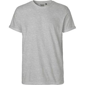 Men´s Roll Up Sleeve T-Shirt met ronde hals Sport Grey - S