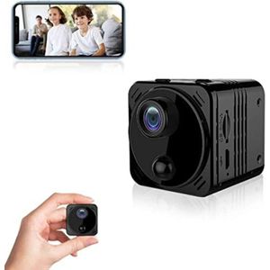 Spy camera wifi met app - Spy camera draadloos - Mini camera spy wifi - Mini camera draadloos - Spionage camera draadloos klein - ‎3,9 x 3,9 x 3,9 cm - 4K HD