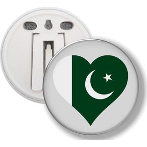 Button Met Clip - Hart Vlag Pakistan