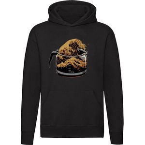 Koffie Golf | Capuchino | Espresso | Coffee| Unisex | Trui | Sweater | Hoodie | Capuchon | Zwart