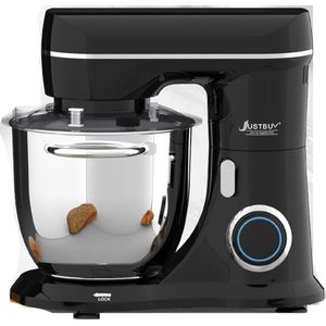 Verkoop Nederland® - 3in1 - 1300W - Keukenmachine - Deegstandaard Mixer - RVS kom - Kantelbare Kop - 10 snelheden + Pulse Functie - 4.5 liter roestvrijstalen - Motor van koper kwaliteit - spatdeksel met navulopening