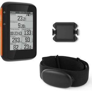 LHP BC200 Fietscomputer Draadloos 3-in-1 Bundel - Hartslagmeter Borstband - Cadanssensor - Kilometerteller GPS - 80+ Functies - 2.4 inch LCD Scherm - Bluetooth & ANT+