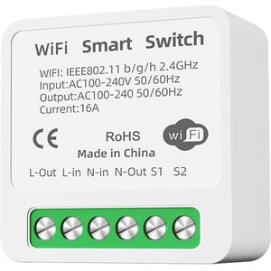 Slimme Lichtschakelaar met Wifi en Bluetooth - Afstandsbediening voor Zelfinstallatie