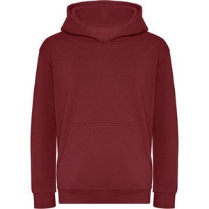 Kids Organic Hoodie Maat 9/11 (L) (Burgundy)