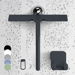 Blumfeldt Blaze douchewisser ruitentrekker vloertrekker raamtrekker ramenwisser - 23 cm - met 3 houders - siliconen - roestvrijstalen kern - ergonomisch - anti-slip - modern design