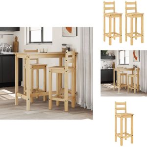 vidaXL Barkruk - Barkrukken - Stoel - Barstoel - Barstoelen 2 st massief grenenhout