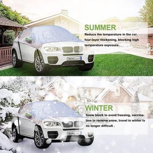 Opvouwbare voorruitafdekking, universeel, voor de voorruit van de auto, tegen ijs, sneeuw, wind, (245 x 148 cm) voor auto, SUV