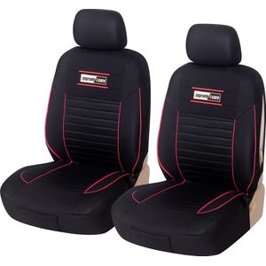 Autostoelhoezen voorstoelen zwart roze / auto dekzeilen set voor Bestuurdersstoel & passagier / autostoelhoes universeel / roze auto-accessoires interieurdecoratie