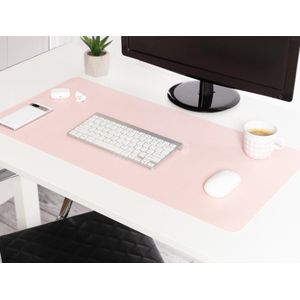 Bureau mat - Bureau Onderlegger - Bureau Organiser - Deskmat - Hoogwaardig Kunstleer - 90 x 43 cm -Roze