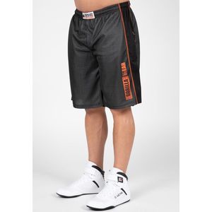 Gorilla Wear Wallace Mesh Shorts - Grijs/Oranje - 2XL/3XL