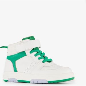 TwoDay leren jongens sneakers wit groen - Maat 28