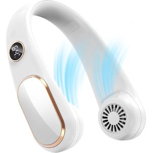 Nekventilator - Oplaadbare Handsfree Ventilator - 5 Snelheden - Draagbare Persoonlijke Ventilator - Bladloze Ventilator - Batterij-gevoed - Verstelbaar - 4-12 Uur Werktijd - Compact en Lichtgewicht