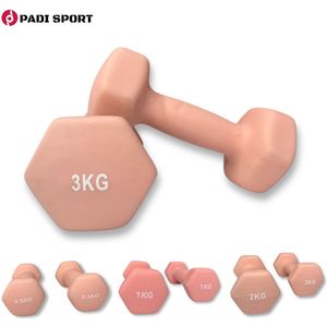 Padisport dumbells roze 0,5 en 1 en 2 en 3 kg - dumbells 3 kg - gewichten set halters - gewichten set - gewichten set dumbbell - dumbells set - dumbells - dumbbells - halters - dumbell - fitness gewichten - Gewichten - dumbellset - gewichtjes set