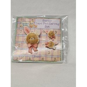 Easter oorbellen en broche 156574 Cherished Teddies