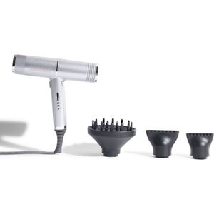 Fameilleur haardroger grijs- föhn- hairdryer- ideaal voor op reis- geschikt voor alle haartypes- krullend haar- stijl haar- fohn- haar droger- diffuser en 2 blaasmondjes- ionische haardroger- haarfohn- haar fohn- haarföhn