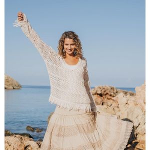 isla ibiza bonita - siesta summer - knitted jumper - lente - zomercollectie 2024 - cream - ibiza