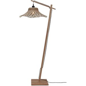 GOOD&MOJO Vloerlamp Ibiza - Bamboe/Zwart - 77x50x150cm - - Staande lamp voor Woonkamer - Slaapkamer