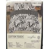 Cotton Touch - Dekbedovertrek - 200x220 cm - wit print