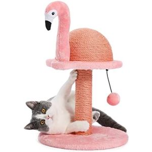 PetsPlezier flamingo roze krabpaal kattenboom ( creative krabpaal)