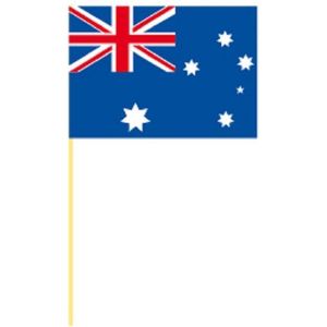 150x stuks grote coctailprikkers vlag Australie 9.5 cm - Landen vlaggen feestartikelen/versieringen