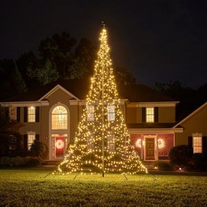 Fairybell LED Buiten Kerstboom voor in de vlaggenmast - 6 meter - 1200LEDs - Warm wit