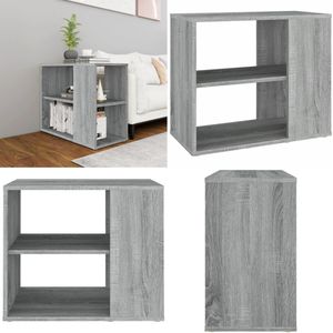 vidaXL Bijzetkast 60x30x50 cm bewerkt hout grijs sonoma eikenkleurig - Bijzetkast - Bijzetkasten - Kast - Houten Kast