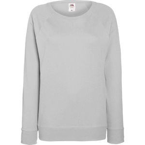 Fruit OF The Loom Dames Getailleerd lichtgewicht raglan sweatshirt (240 GSM) (Heather Grijs)