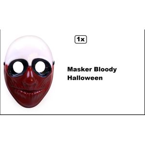 Masker Bloody Halloween - volwassenen - Horror Griezel Creepy thema feest Halloween evenement