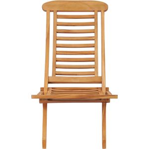 vidaXL Tuinstoel - Inklapbaar - Massief Teakhout Tuinstoel - Teak - Outdoor Furniture - Klapstoel - Terrasstoel