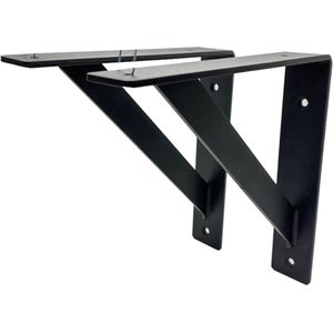 Maison DAM - 2x Plankdrager driehoek ZWAAR - Wandsteun - Voor een plank van 20 tot 30cm - Belastbaar tot 120kg per set
