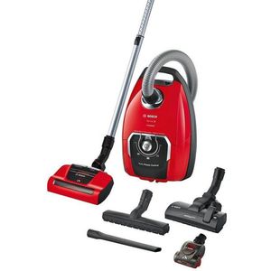 Bosch Hausgeräte Serie 8 BGB8PET1 Stofzuiger Cilinderzuiger Droge Stofzak - Stofzuiger - Rood - Zilver - Zwart