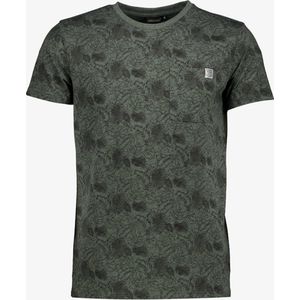 Unsigned heren T-shirt groen met print - Maat XXL