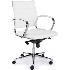 ABC Kantoormeubelen ergonomische bureaustoel design 600 lage rug wit met wielen