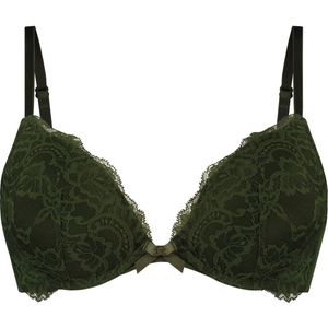 Hunkemöller Dames Lingerie Voorgevormde push-up beugel bh Teddy - Groen - maat D70