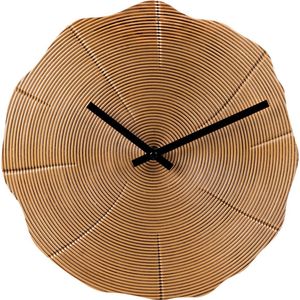 SensaHome Wandklok Montreal - Luxe Industrieel Stijl Klok - Organische Vorm - Roestig Design - Ø30cm - Brons