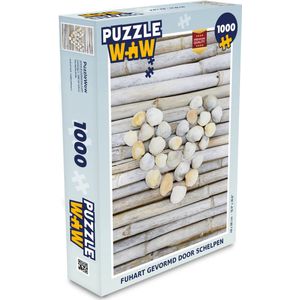 Puzzel Hartje - Schelp - Strand - Zee - Legpuzzel - Puzzel 1000 stukjes volwassenen