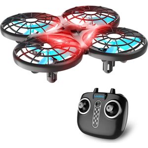Loolinn | Drone voor Kinderen – Mini-Drone, RC Drones met Automatische Anti-botstechnologie / 360° Flip / Handgestuurde Modus / Twee Batterijen Inbegrepen (Cadeau voor Kinderen)