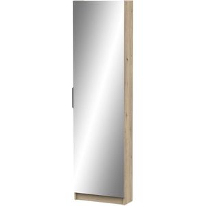 Belfurn - Schoenenkast met spiegeldeur Zapatero royale eik
