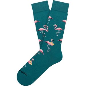 Jimmy Lion sokken funky flamingo groen - 41-46