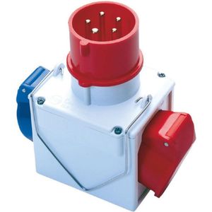 Industriële Adapter 3P+N+T Naar 3P+T En 2P+T - Verdeeladapter IP44 - Robuuste Industriële Stekkerdoos