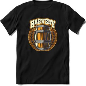 Beer Barrel T-Shirt | Bier Kleding | Feest | Drank | Grappig Verjaardag Cadeau | - Zwart - XL
