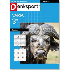 Denksport Puzzelboek Varia 3* - Pocket - Editie 308