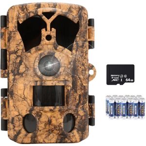 Siltcon® Professionele Wildcamera met Nachtzicht – 4K Ultra HD & 60MP - Wildcamera voor buiten - Incl. 64GB SD - Tripod - 8 batterijen - 2025 model